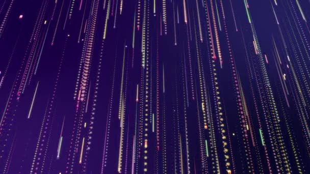 Multicolor Digital Video Animation Background Trapcode Particular Digital Digit — Stock Video