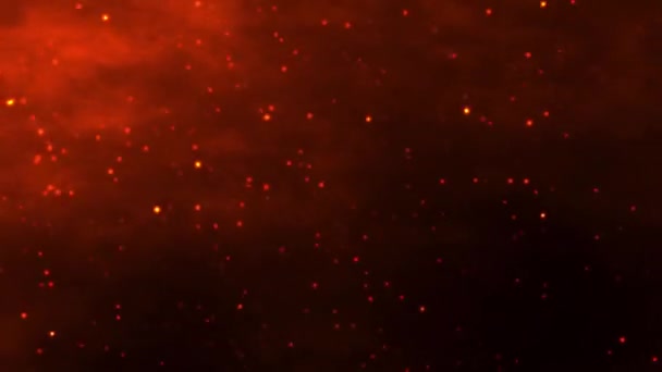 Fuego Chispas Brasas Partículas Sobre Negro Fuego Oxidación Rápida Material — Vídeo de stock