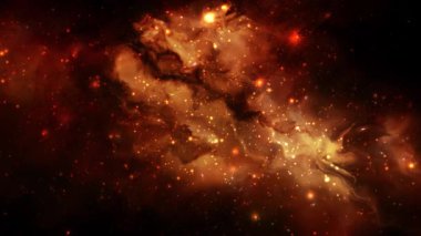 Nebula bulutlu evren gezegenleri ve uzayda hareket eden galaksiler