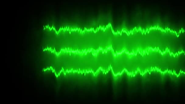 Heartbeat Pulse Green Zapierający Dech Piersiach Liniowy Klip Graficzny — Wideo stockowe