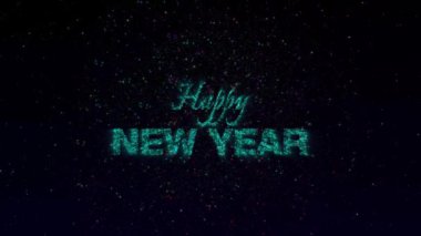 Yeni yılın kutlu olsun gümüş, cyan ve yeşil sihirli kar tanesi.