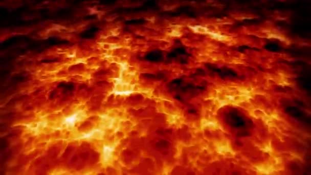 Hete Lava Magma Oppervlak Animatie Abstracte Lava Magma Lava Beweging — Stockvideo