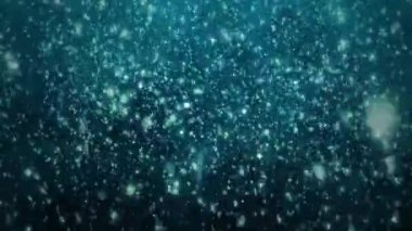 Derin, koyu okyanus mavisi arka planda muazzam miktarda kar yağışı. Kar, buz ve sert rüzgarlar.