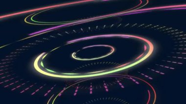 Bilim kurgu çemberi gelecekteki HUD yüksek teknoloji konsept hareket animasyonu arayüzü