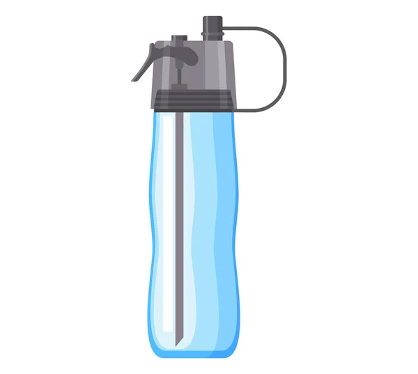 Sport Wasserflasche Isolierte Plastikflaschenvorlage Fahrradkolben Blanko Attrappe Mehrwegbehälter Design Abenteuerausrüstung — Stockvektor