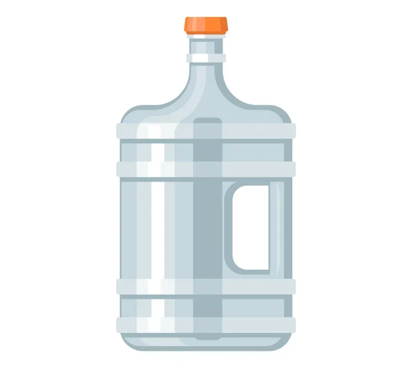 在办公室和家里装了一大瓶水泵水冷却器 用于倒入清洁水的病媒容器分配器 白色背景饮料上隔离的大塑料加仑 可重复使用的罐体 水设备 — 图库矢量图片