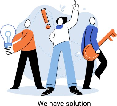 İş ekibinin çalışması sonucu çözüme ulaşılıyor. Yeni başlayanlar. Amaç düşünmek. Teşkilat tarafından yapılan işbirliği ekibi oluşturur. Yaratıcı başarılı yönetim metaforu, karar ve takım çalışması