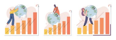 Küresel ısınma metaforu. Bilim adamları Dünya 'da yükselen sıcaklık sorununu araştırıyorlar. Ekoloji ve çevrenin analizini yapar. İklim değişikliği, çevre testleri hakkında bilimsel araştırmalar