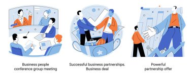 İş adamları grup toplantısı, güçlü ortaklık teklifi, başarılı bir anlaşma. Takım çalışması işbirliği. Erkek ve kadın el sıkışıyor. İş için iş arkadaşları