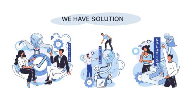 İş ekibinin çalışması sonucu çözüme ulaşılıyor. Yeni başlayanlar. Amaç düşünmek. Teşkilat tarafından yapılan işbirliği ekibi oluşturur. Yaratıcı başarılı yönetim metaforu, karar ve takım çalışması