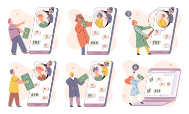 Hacker activity. Hacking computer. Phishing account, steal data, cyber attack. Stealing password. Cyber crime, theft personal information, cyber security spy access. Internet fraud scenes set metaphor