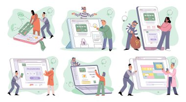 Concept of hacker attack, fraud investigation, internet phishing attack. Fraud prevention. Internet user open scam email. Stealing privacy account and password. Cyber criminal stealing personal data