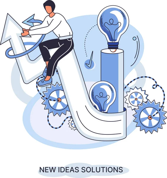 Idee Und Kreative Metapher Intelligente Geschäftsmöglichkeiten Entwicklungsrichtung Suche Nach Neuen — Stockvektor