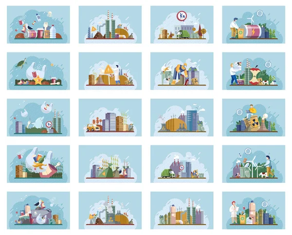 Şehir çöplükle dolu. Kirli bölge, çöplük geçmişi. Dünya günü. Yığınla atık, sokak köpekleri şehir karikatür arkaplanını kirletiyor. Hurdalık, çorak arazi. Çevre kirliliği sorunu