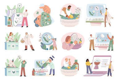 Bitkisel yağlar doğal ilaçlar. Alternatif ilaç, havan, tüp içinde cam bitkisi ve çiçek üreten bilim adamı ya da doktor. Doktor şifalı bitkileri kontrol ediyor. Bitkisel ilaçlar. Uyuşturucu araştırması