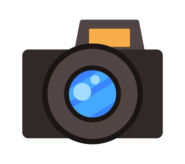 Ícone Colorido Vetorial Reflexo Câmera Digital Para Fotografar Vídeo Isolado — Vetor de Stock