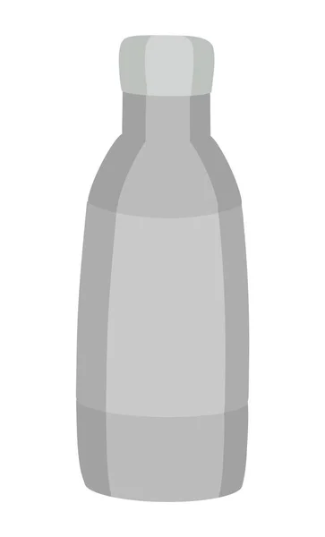 Изолированная Металлическая Бутылка Термос Холодных Горячих Напитков Белом Фоне Бутылка — стоковый вектор