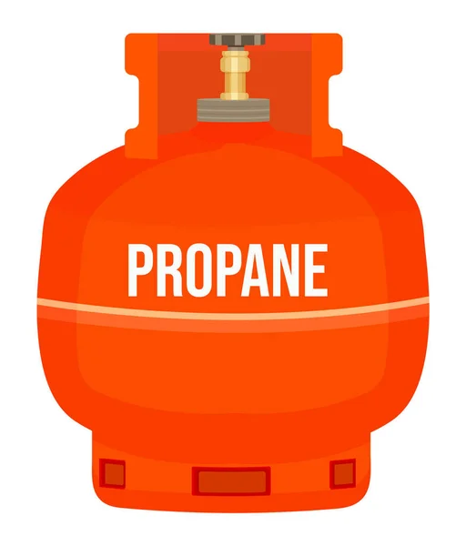 Isolierter Gasbehälter Mit Propan Komprimiertes Gas Tank Mit Regler Unter — Stockvektor