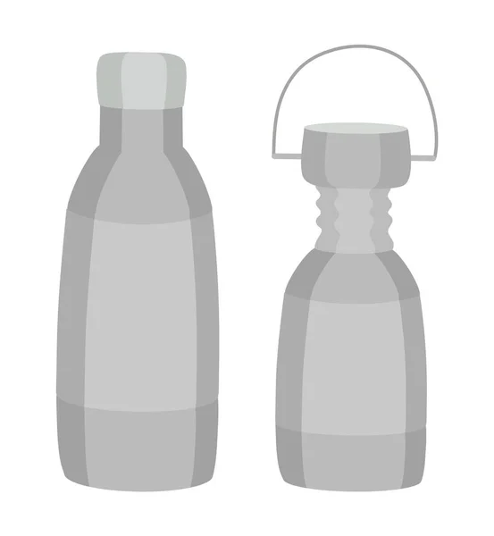 Null Abfall Glas Glasbehälter Für Wasser Umweltfreundliches Material Verwenden Recycling — Stockvektor