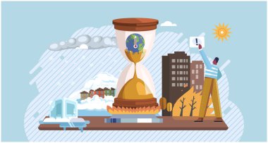 Kurumuş ya da kuru bir toprak kuraklıktan muzdarip olduğu için iklim değişikliği döngüsü. Gezegen sıcaklığını ölçüyorum. Küresel ısınma, sera, eriyen buz, toprak kirliliği ve felaket. Çevre aktivisti