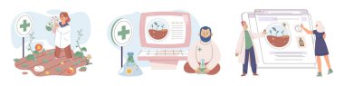 Homeopati ve bitkisel tedavi seti. Tıbbi araştırma laboratuarı teşhisi. Homeopatik tedavi ve fizyoterapi. Alternatif tıp için geleneksel şifalı bitki tarifleri. İlaç eczanesi. Bitkisel ilaçlar
