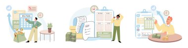 İnsanlar bütçeyi analiz eder. Gelir ve gider yönetiminin mali planını hesapla. Aile bütçesi, harcamalar. Bütçe kavramı, mali kontrol, tarih, finans, kişisel bütçe, aile parası
