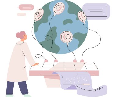 Bilimadamı gezegeni incelemek için araştırmalar yapar, seviye, durum ve çevre problemlerini belirlemek için deneyler yapar. Dünya 'nın fiziksel yönünü inceliyorum. jeofizik, jeokimya, toprak bilimi