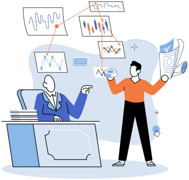 Başarılı bir proje başlatıldı. Vektör çizimi. Projenin başlatılması, dünyaya fırsatlarla dolu ilk adım bir kalkınma projesi fikri, verimli tohumlar Proje başlatılmaya hazır