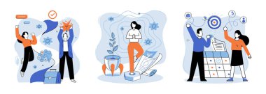 Başarılı bir proje başlatıldı. Vektör çizimi. Bir geliştirme projesi fikri, devrimci değişim için katalizör Proje başlatma yönetimi, kusursuz proje uygulamasının omurgası