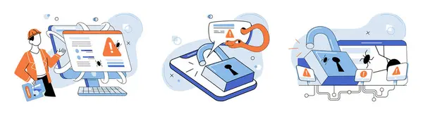情報のプライバシー ベクトルイラスト 保護ポリシーは 機密情報を保護する基礎であり 安全に保管され 保護された文書が含まれています — ストックベクタ