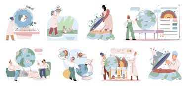 Laboratuvar testi. Vektör çizimi. En son araştırma bulgularıyla güncellenmek için sürekli öğrenme şarttır. Araştırma sistematik süreç soruşturmasıdır ve veri toplama deneyleri tasarlanmıştır.