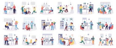 İnsanlar vektör illüstrasyonunu rahatlatıyor. Huzurlu bir ortamda dinlenmek huzur ve sükunet getirir. Metaforu rahatlatan insanlar, özgüven ve barışın önemini vurgular.