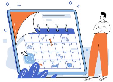 Kişisel yönetim. Vektör çizimi. Yetenek tek başına yeterli değil. Başarının anahtarı, eylemlerin ve kararların kontrolü kısmen özyönetim. Disiplin çok önemlidir.