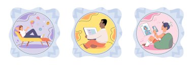 Kişisel uzay vektör çizimi. Kişisel alanın korunması, sosyal etkileşimlerde psikolojik refahın korunması için çok önemlidir. Psikoloji kişisel alanının anlaşılması, kişisel alanların geliştirilmesine yardımcı olabilir.