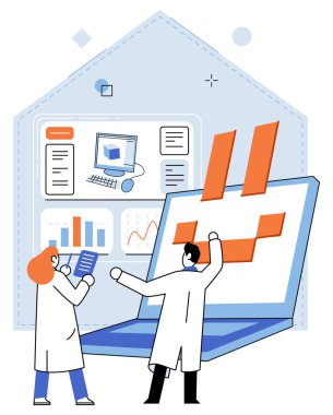 Teknik destek. Vektör çizimi. Teknik uzmanlardan tavsiye almak, karmaşık teknolojik sorunların çözümüne yardımcı olabilir Çevrimiçi platformlar, teknik olarak zenginlik bilgileri ve kaynaklar sunabilir