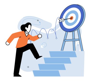 İş amaçları. Vektör çizimi. Pazarlama ticaretin desteklenmesinde hayati rol oynar İş sektöründe istihdam olanakları boldur Doğru mesleğin seçilmesi kariyer için gereklidir