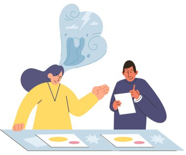 Zihinsel sağlık danışmanlığı vektör illüstrasyonu. Kişilik gelişimi, temel odak noktası zihinsel sağlık danışmanlığı, büyüme ve öz farkındalığın teşvik edilmesi psikoterapi kanıt temelli müdahaleler sunmaktadır.