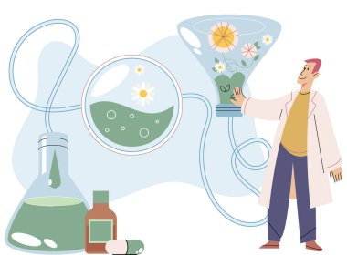 Çin ilaç vektör illüstrasyonu. Çin tıbbı metaforu fener aydınlatma yoludur sağlıklı bir yaşam tarzı yolculuktur ve Çin tıbbı da refah yolunda güvenilir bir rehberdir.