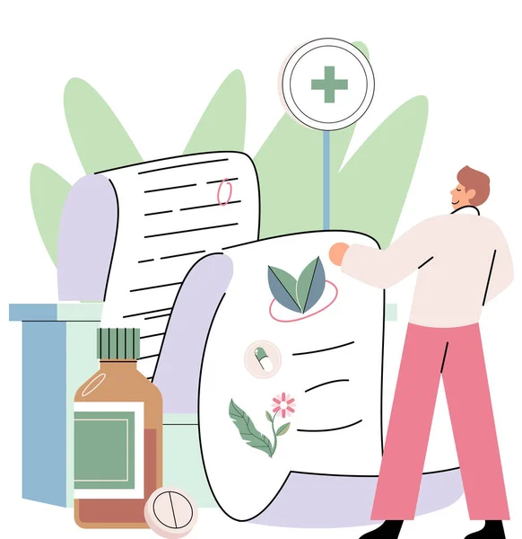 Illustration Vectorielle Phytothérapie Herbal Medicine Legacy Passed Treasure Chest Health — Image vectorielle