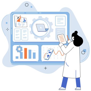 Veri analizi Vektör çizimi. Devamlı izleme verileri, analiz ve kararda doğruluk ve güvenilirlik sağlar; optimizasyon veri analizi işlemleri akış yönünü değiştirir ve işlemleri geliştirir.