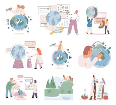 - Bilim. Vektör çizimi. Yeni fikirler ve kavramların keşfi bilimsel yenilikleri körüklüyor. Deneyler bilimsel teorileri test etmek ve onaylamak için fırsatlar sunuyor.