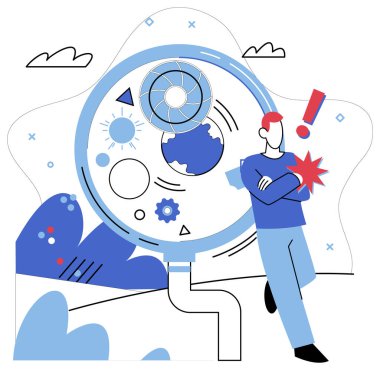 Derin yansıma vektör çizimi. Motivasyon kaynağını kaynağında buluyor derin yansıma ve entellektüel hüner Pusula derin yansıma ve uzmanlık rehberliğinde sanat formu haline gelir