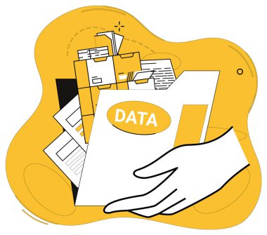 Data science vector illustration. Statistics become vibrant storytellers in hands adept data science professionals Big data is raw material awaiting sculptors touch in realm analytics clipart