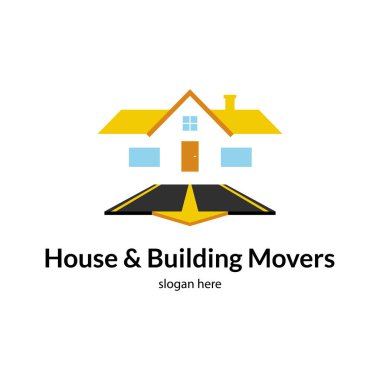 Orijinal ev ve bina taşıyıcıları sembolü. Vektör illüstrasyonu.