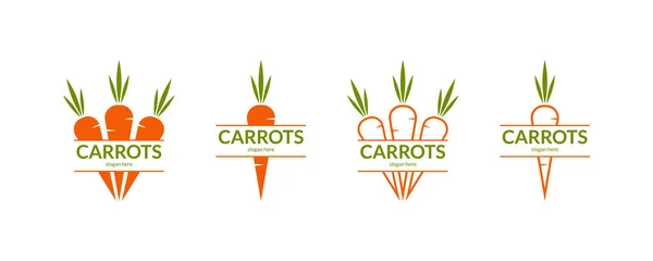 Modern Carrot Symbol Set Vector Illustration — Stock Vector