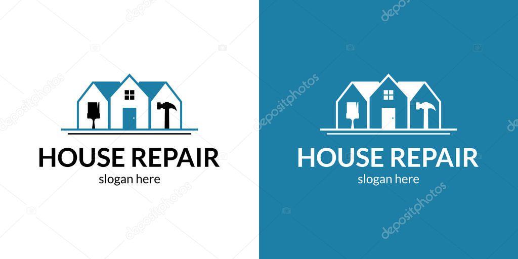 House repair symbol. Vector illustration.