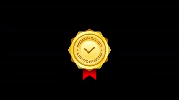 Animazione Badge Qualità Premium — Video Stock