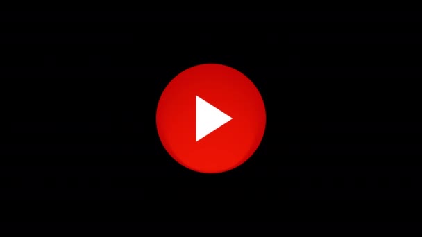 Red Play Button Excellent Animation — Stock Video