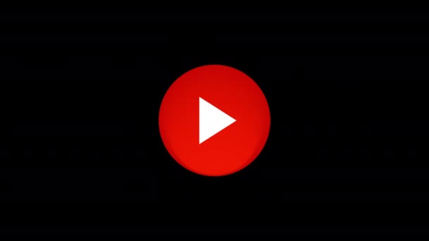 レッドプレイボタン モダンアニメーション — ストック動画