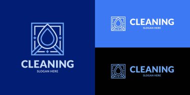 Temizlik hizmeti sembolü. Vektör illüstrasyonu.